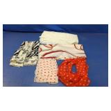 (5) Assorted Patterned and Polka Dot Scarves