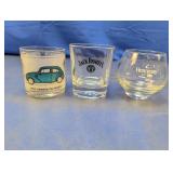 (3) Shot Glasses ï¿½ Jack Danielï¿½s,& More