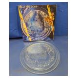 Bells & Bows Clear Glass Christmas Tree Serving