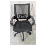 (1) Black Mesh Office Chair with Arms