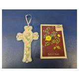 (2) Floral Cross & Redoutï¿½ Roses Card Set