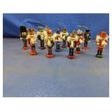 (11)Miniature Nutcracker Christmas Ornaments Lot