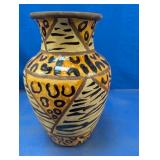 (1) Ceramic Vase ï¿½ Animal Print Design