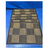 (6)Natural Bamboo & Black Weave Placemat Set