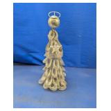 Silver Glitter Mesh Christmas Angel Figure