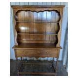 (1) Wooden Hutch Cabinet with Drawers