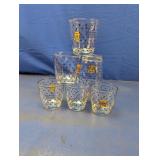 (6) Vintage Bicentennial Drinking Glasses Lot