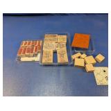 Collection of Wood-Mounted Stamps Lot