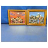 (2) Framed Harley-Davidson Motorcycle Prints