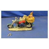 (1) Santa Claus Motorcycle Holiday Figurine