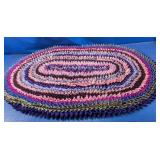 (1) Multicolor Oval Rag Rug