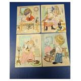 (4) Vintage Jandro Children Art Prints ï¿½ 1972