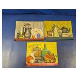 (3) Vintage Kitchen Still Life Prints