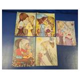 (5) Vintage Romantic Children Prints