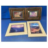 (4) Framed & Matted Landscape Photography