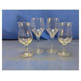 (4) Mixed Set of Clear Glass Stemware