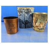 (3) Decorative Metal Tins/Containers Trio