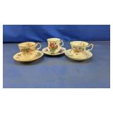 (3) Teacup & Saucer Sets