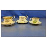 (3) Teacup & Saucer Sets ï¿½ Rosina & Royal Albert