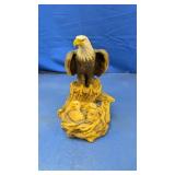 (1) Bald Eagle Figurine with Nest and Chicks