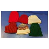 (6) Assorted Knit Winter Beanies