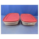 (2) Rubbermaid Food Storage Container w/ Lid