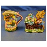 (2) Mercuries 1999 Bunny Figurines