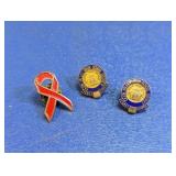 (3) Red Ribbon & Canyon Valley Pins