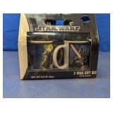 (2) Star Wars Mug Set Yoda & DartVader