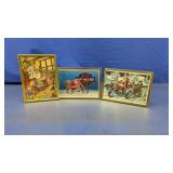 (3) Harley Davidson Christmas Framed Prints