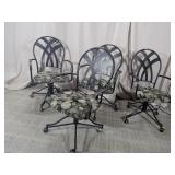 (4) Metal Dining or Game Chairs on Casters