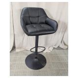 (1) Modern Adjustable Bar Stool  Black