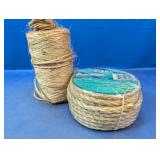 (2) Natural Sisal Ropes and Twine Rolls