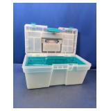 (1) Plastic Storage Toolbox with Removable Tray