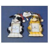 (2) Hobby Lobby Dog Photo Frame Ornaments