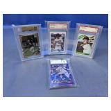 (4) Graded Baseball Cards