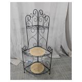 (1) Wrought Iron Corner Shelving Unit