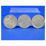 (3) Replica U.S. One Dollar Coins  1795, 1878,