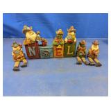 (6) Cowboy Snowmen "NOEL" Figurines
