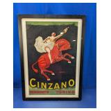 (1) Cinzano Vermouth Torino Framed Poster