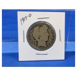 (1) 1907-O Barber 90% Silver U.S. Half Dollar