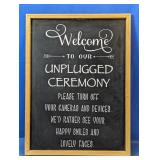 (1) Chalkboard-style Wedding Sign