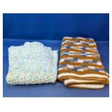 (2) Crocheted Blanket