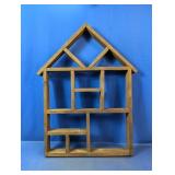 (1) Wooden House-Shaped Wall Display Frame