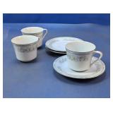 (3) Bouquet Fine Porcelain Cup & Saucer Sets