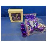 (3) Packs of Purple Christmas Ball Ornaments