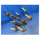 (1) 6-Light Black Metal Chandelier