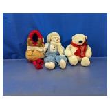 (3) Christmas Plush Decorations