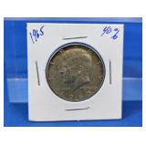 (1) 1965 Kennedy 40% Silver U.S. Half Dollar