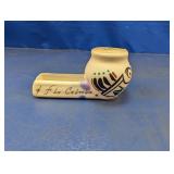 (1) Flo Celmar Signed Pottery Pipe-Form Vase